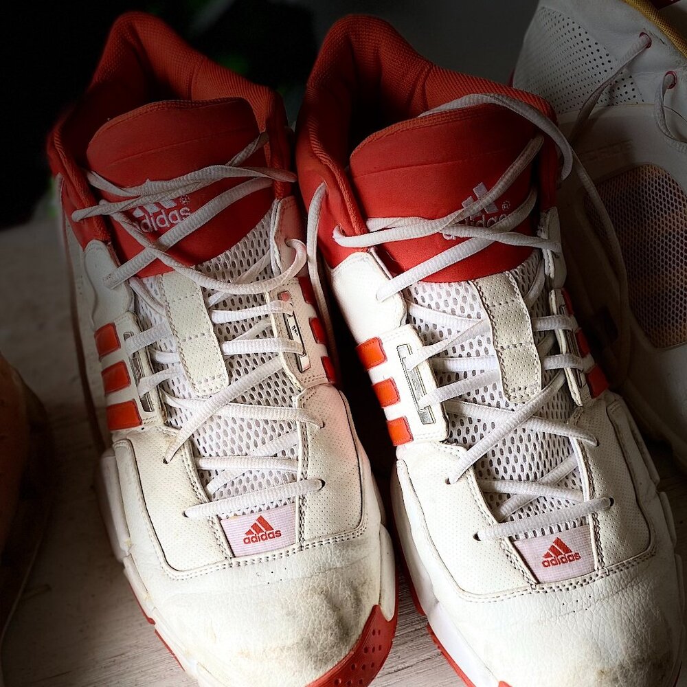 Adidas Sneakers Orange and White Men Size 15